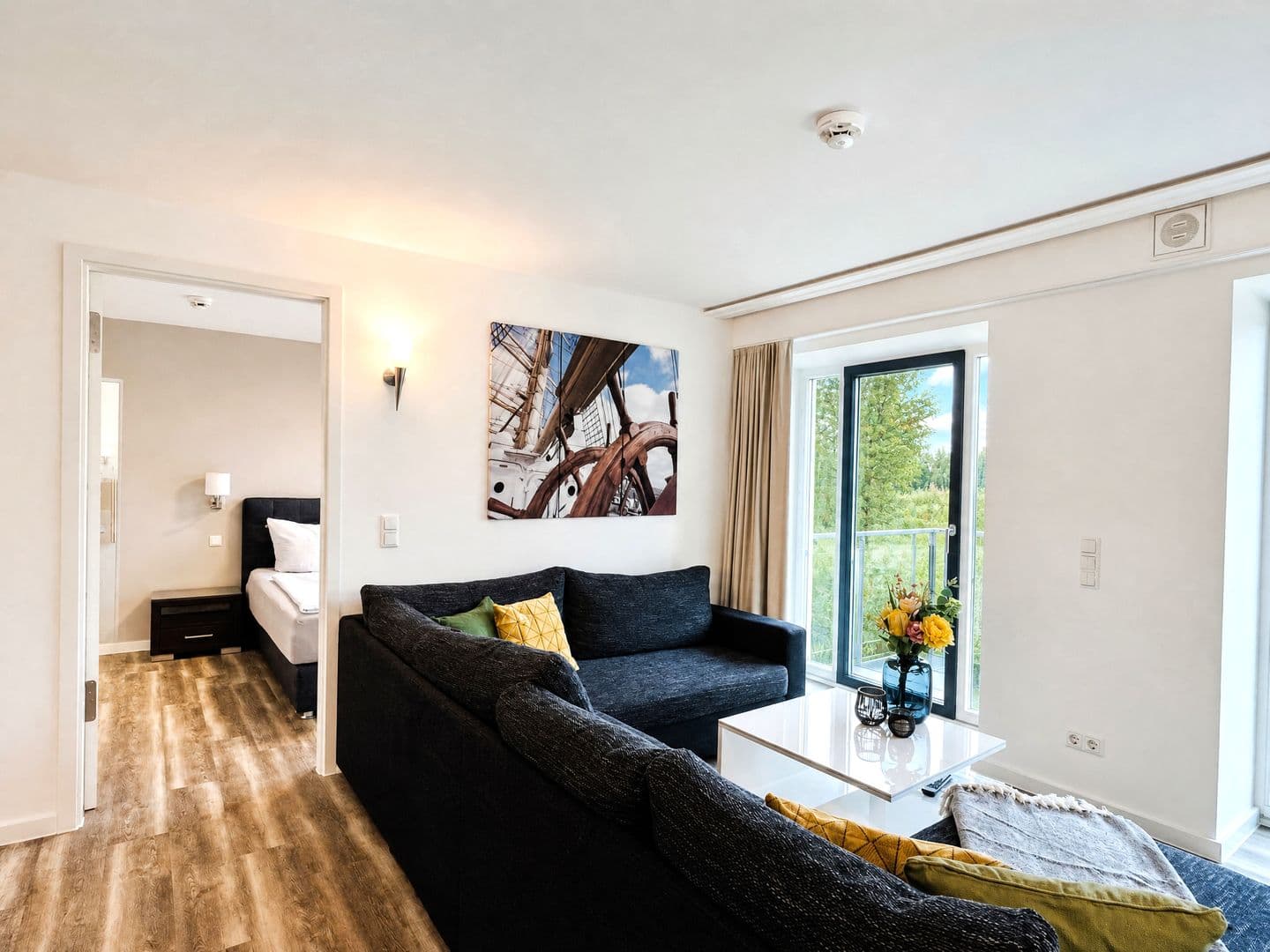 Ferienwohnung Meeresblick Haus Granitz in Prora in Prora – Wohnzimmer