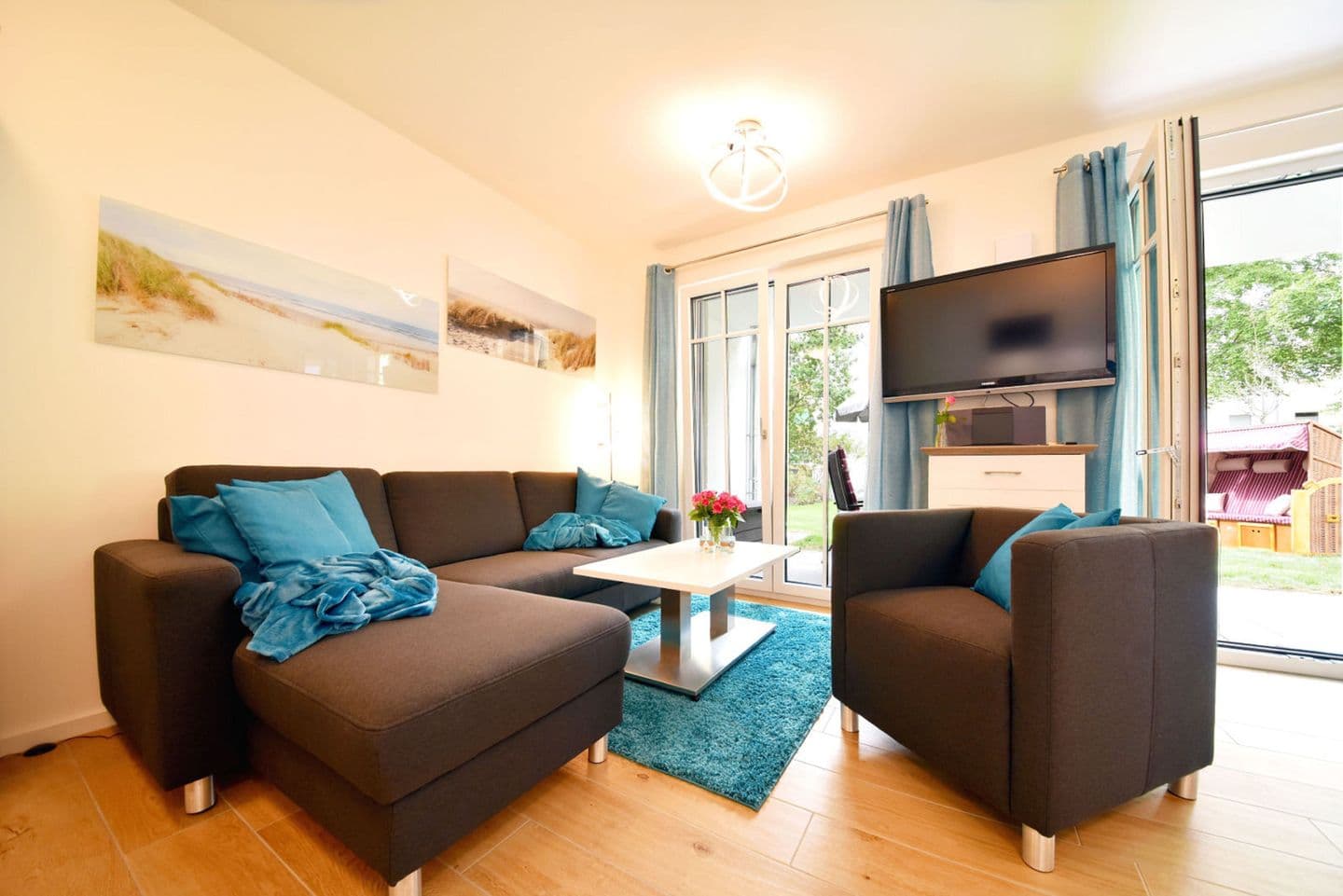 Ferienwohnung Meereslicht 5 Villa Sofie Rügen in Binz – Wohnzimmer