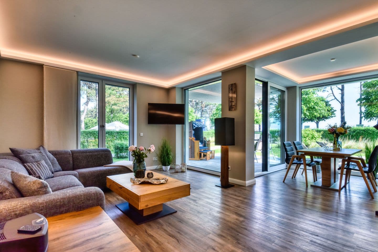 Ferienwohnung Meeresrauschen 02 Villa Vogue Binz in Binz – Wohnzimmer