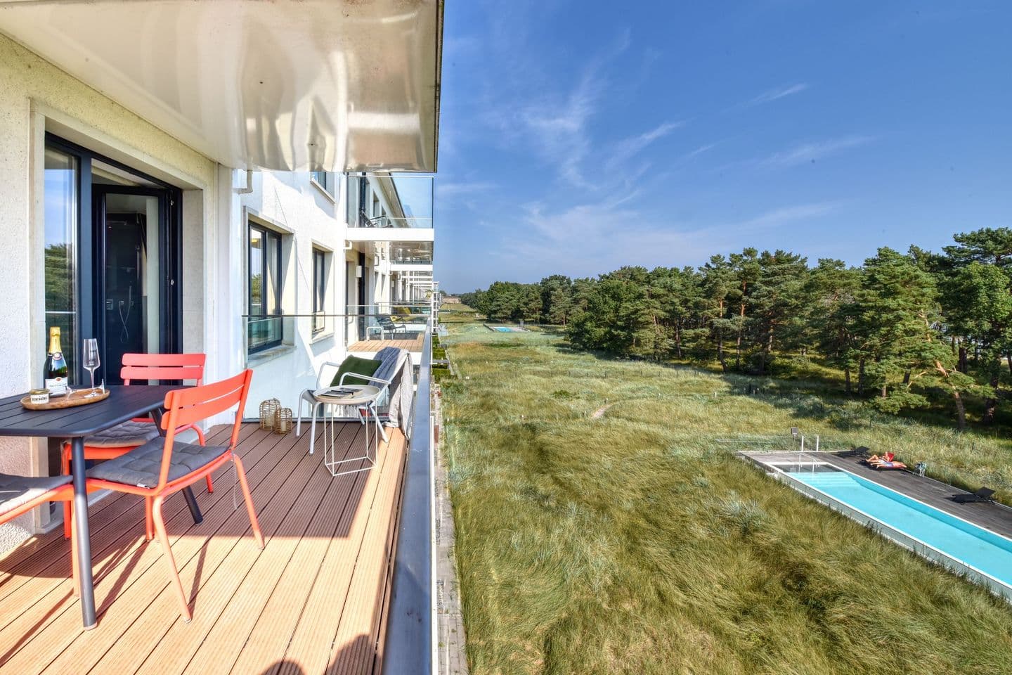 Ferienwohnung Meerlounge 15 im Haus Düne 7 Prora in Prora – Balkon