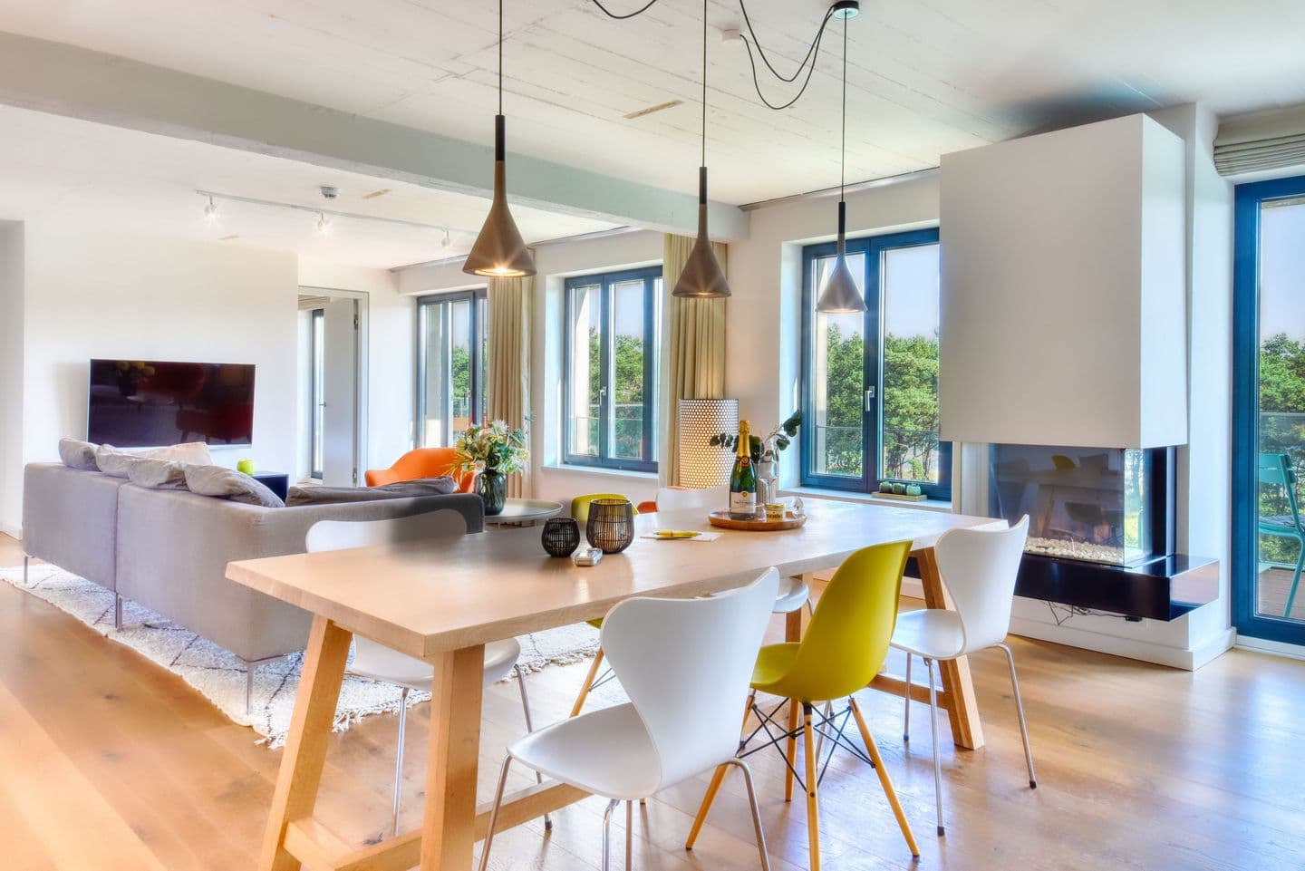 Ferienwohnung Meerlounge 15 im Haus Düne 7 Prora in Prora – Wohnzimmer