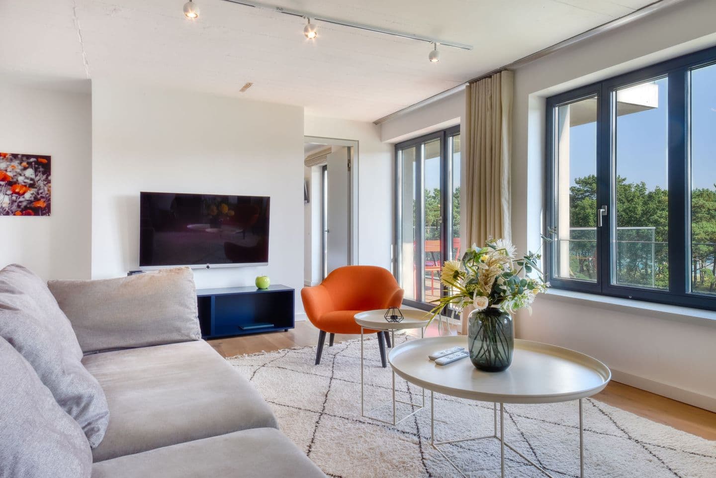 Ferienwohnung Meerlounge 15 im Haus Düne 7 Prora in Prora – Wohnzimmer