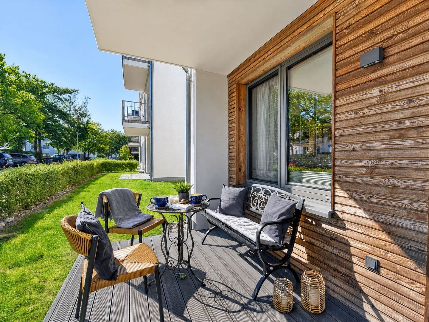 Ferienwohnung Meerzeit Parkvillen 11 Carlota und Candela Baabe in Baabe – Terrasse
