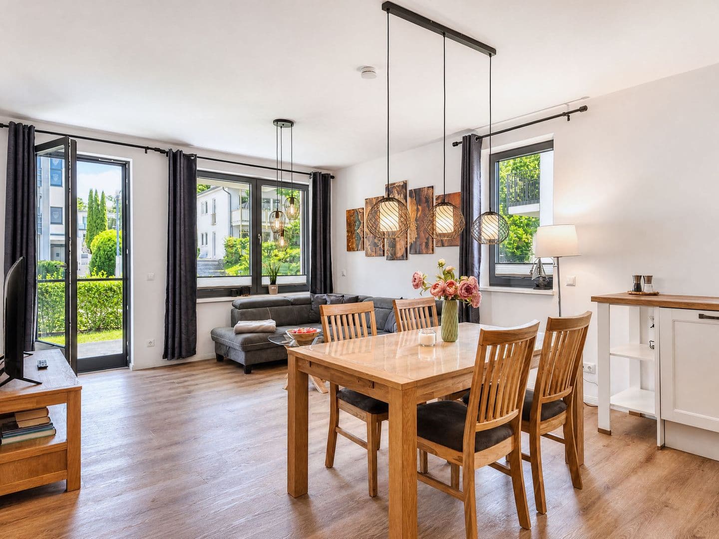 Ferienwohnung Meerzeit Parkvillen 11 Carlota und Candela Baabe in Baabe – Wohnzimmer