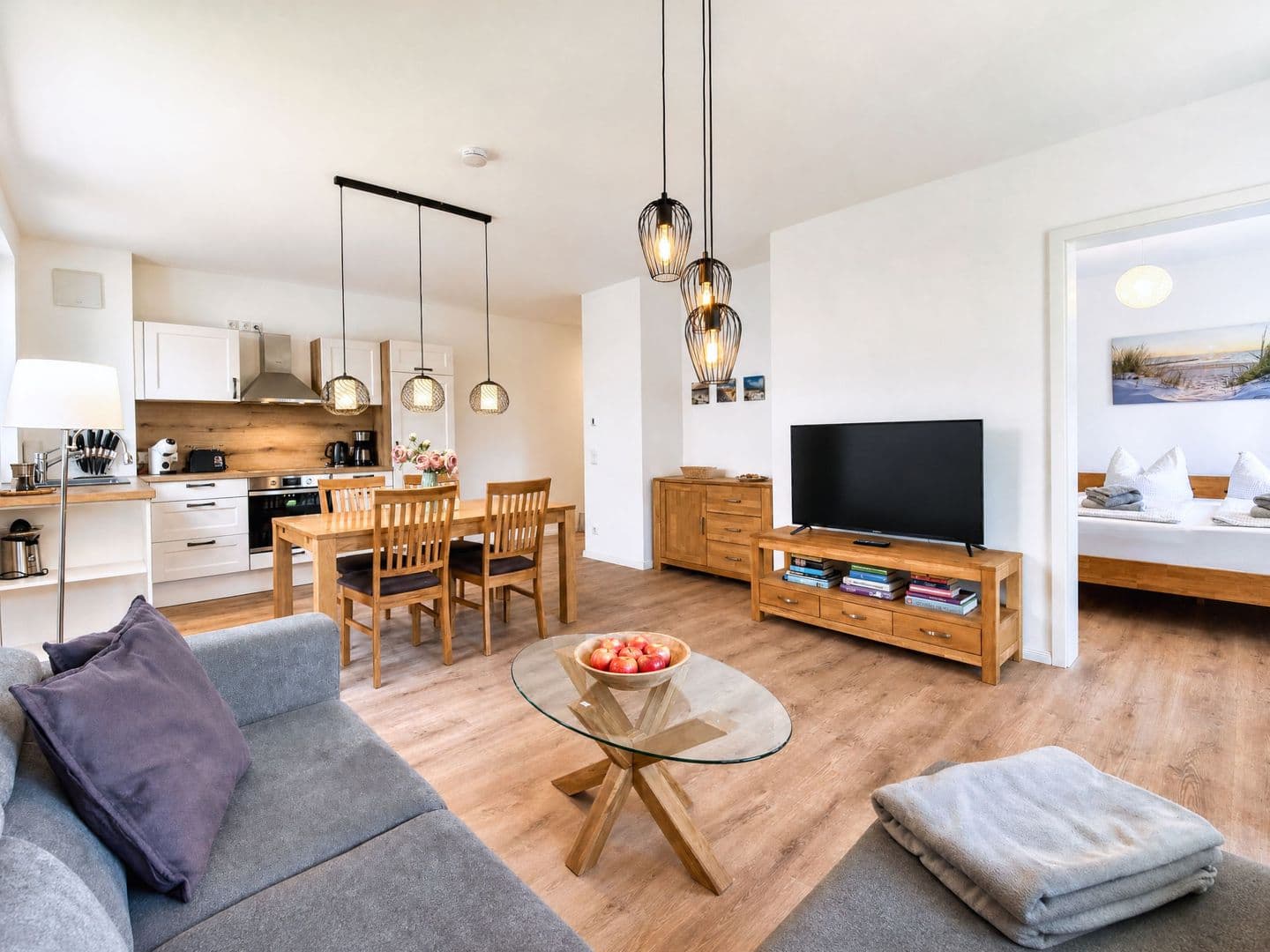 Ferienwohnung Meerzeit Parkvillen 11 Carlota und Candela Baabe in Baabe – Wohnzimmer