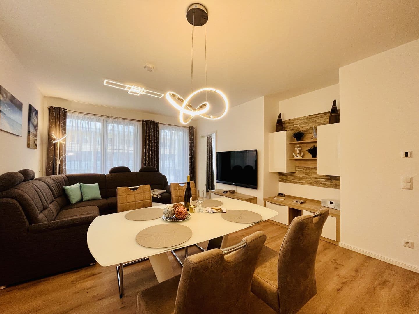 Ferienwohnung Morgensonne 16 Parkvillen Carlota und Candela Baabe in Baabe – Wohnzimmer