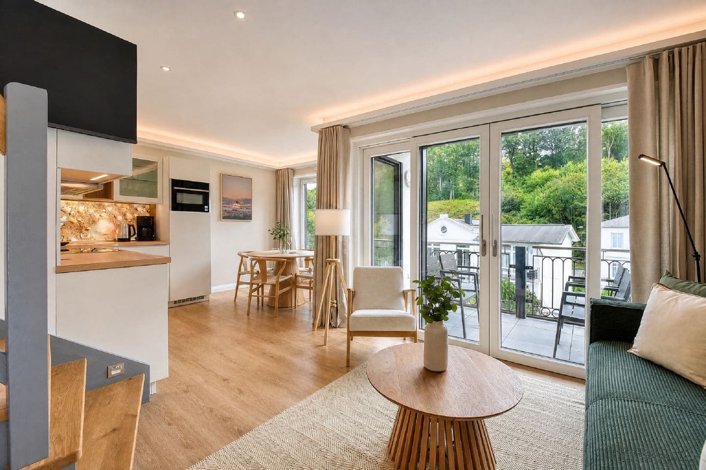 Ferienwohnung Muschelzeit in der Villa Chloe Binz in Binz – Wohnzimmer