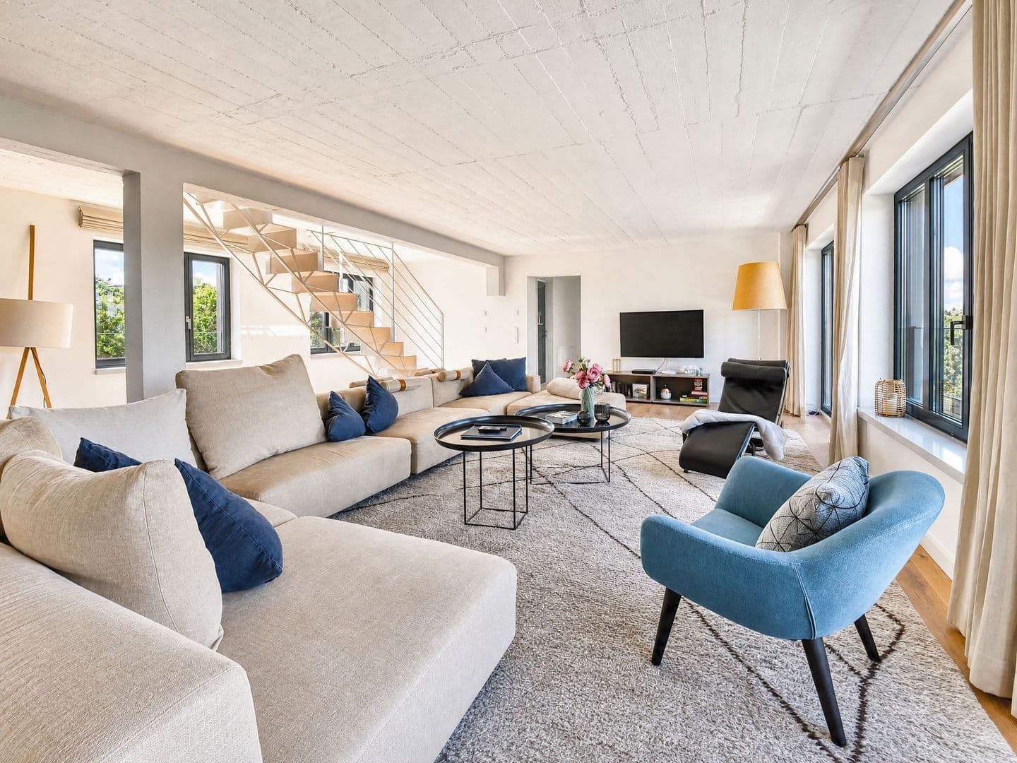 Ferienwohnung Penthouse 17 im Haus Düne 7 Prora in Prora – Wohnzimmer