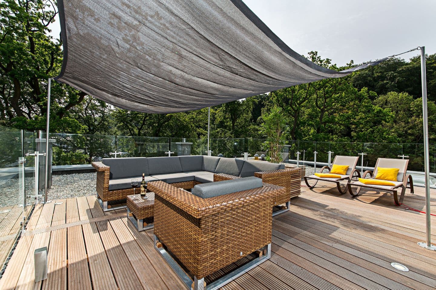 Ferienwohnung Penthouse 27 & SPA / Villa Mathilde Binz in Binz – Terrasse