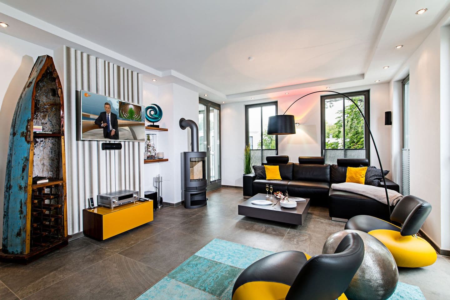 Ferienwohnung Penthouse 27 & SPA / Villa Mathilde Binz in Binz – Wohnzimmer
