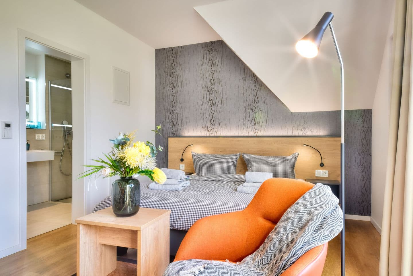 Ferienwohnung Pfeifente 36 im Wreecher Idyll Rügen in Wreechen – Wohnzimmer