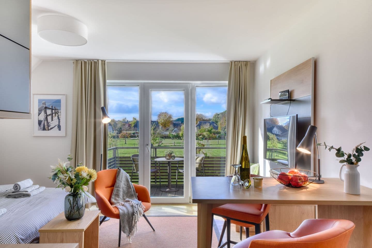 Ferienwohnung Pfeifente 36 im Wreecher Idyll Rügen in Wreechen – Wohnzimmer