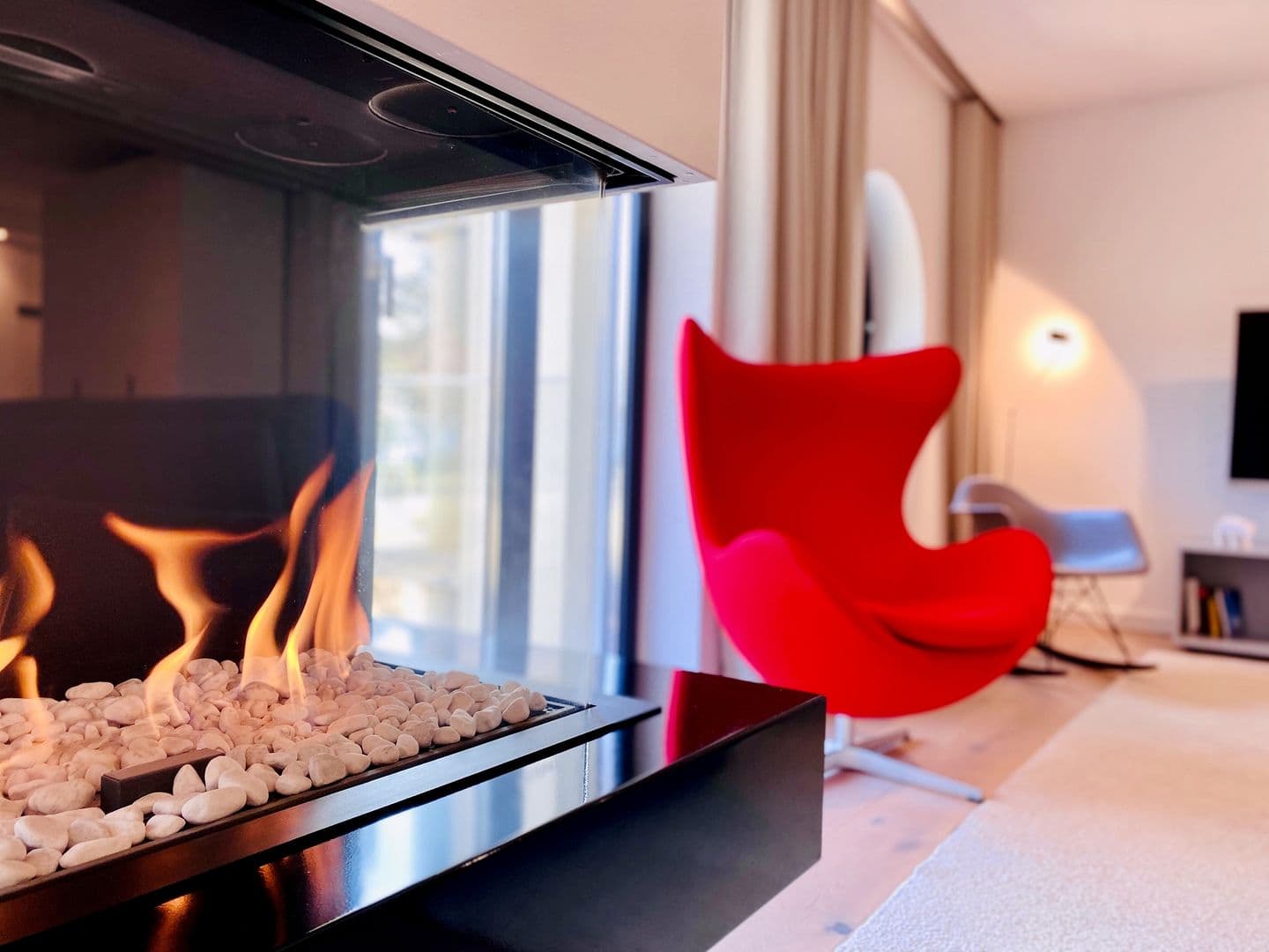 Ferienwohnung Proraloft 6 im Haus Prora Düne 7 in Prora – Wohnzimmer