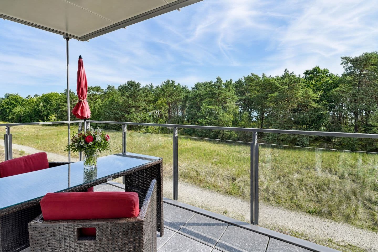 Ferienwohnung Ruhepol im Haus Zudar Prora in Prora – Balkon