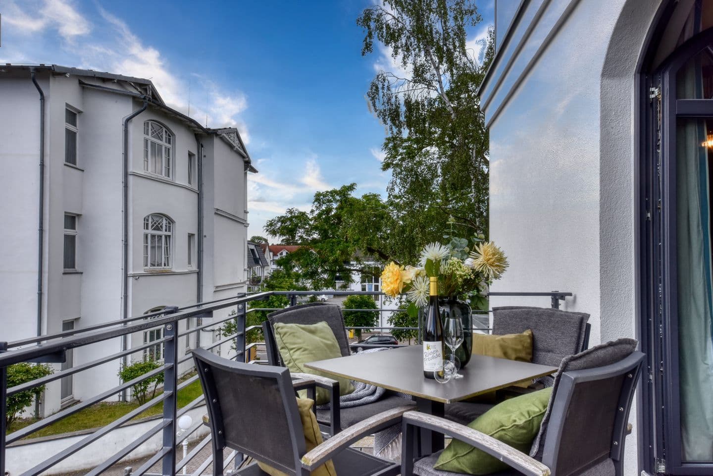 Ferienwohnung Sandbank 6 in der Villa Martha Binz in Binz – Terrasse