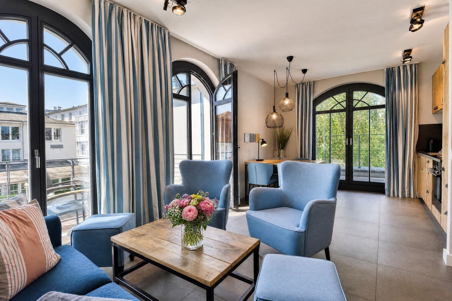 Ferienwohnung Sandbank 6 in der Villa Martha Binz in Binz – Wohnzimmer