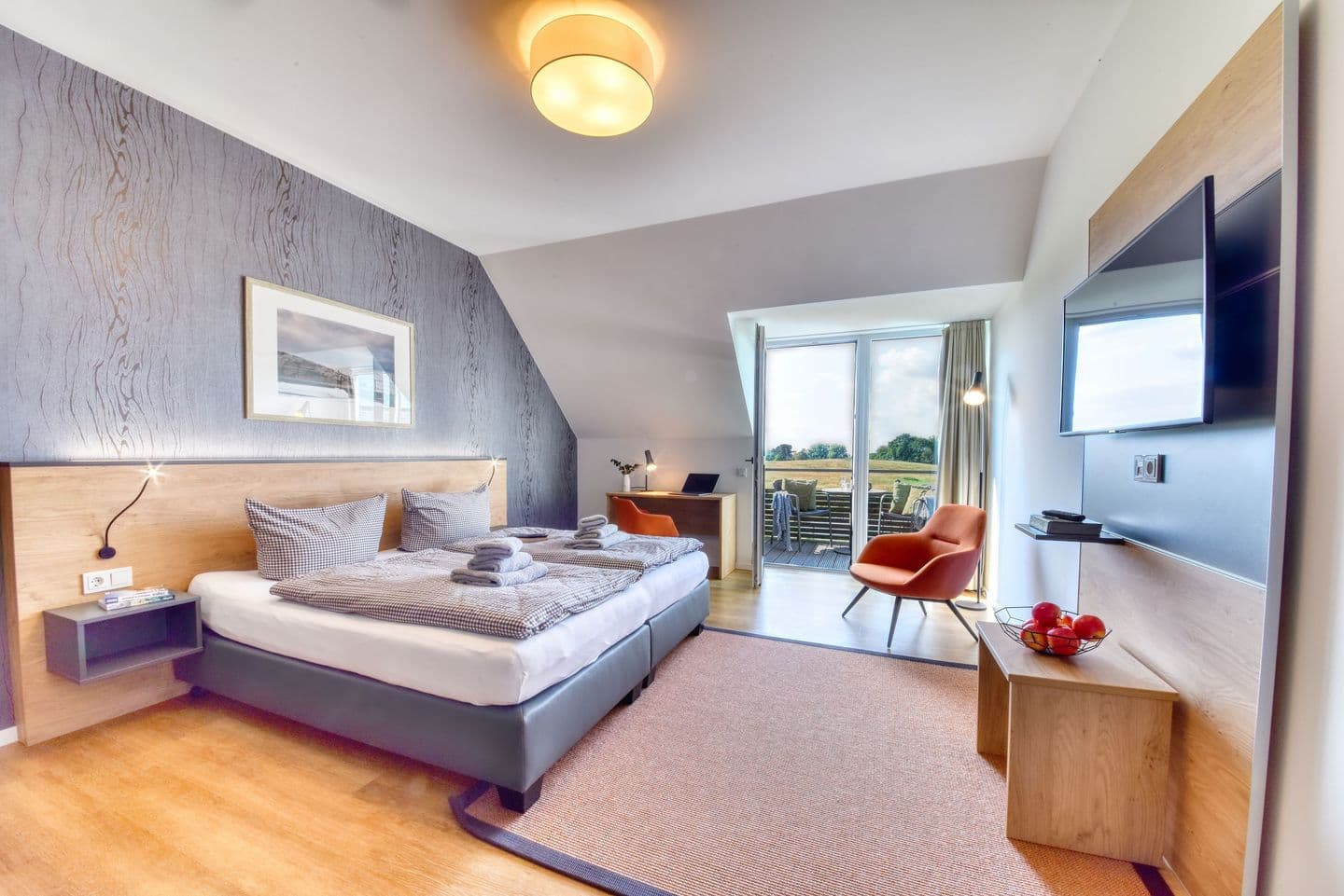 Ferienwohnung Seeschwalbe 12 im Wreecher Idyll Rügen in Wreechen – Wohnzimmer