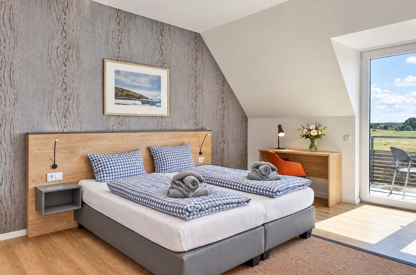 Ferienwohnung Seeschwalbe 12 im Wreecher Idyll Rügen in Wreechen – Wohnzimmer