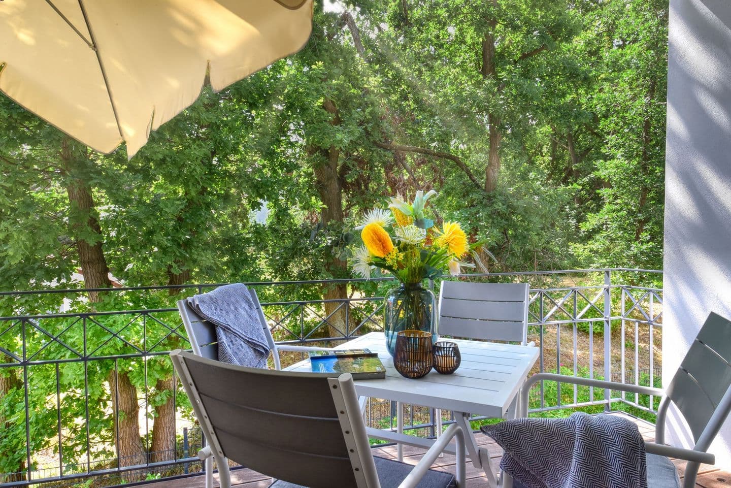 Ferienwohnung Seestern 8 Villa Sofie Binz in Binz – Balkon