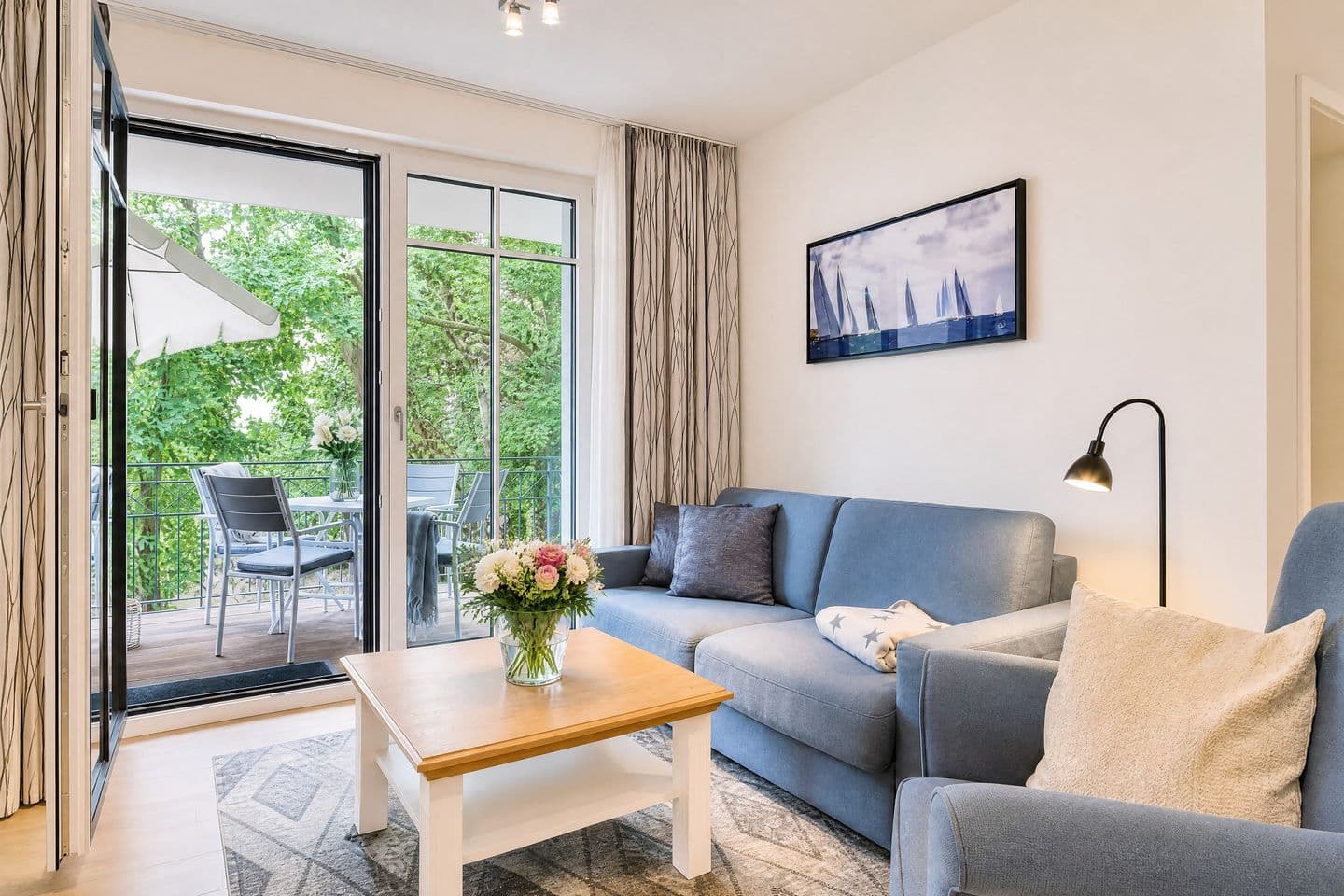 Ferienwohnung Seestern 8 Villa Sofie Binz in Binz – Wohnzimmer