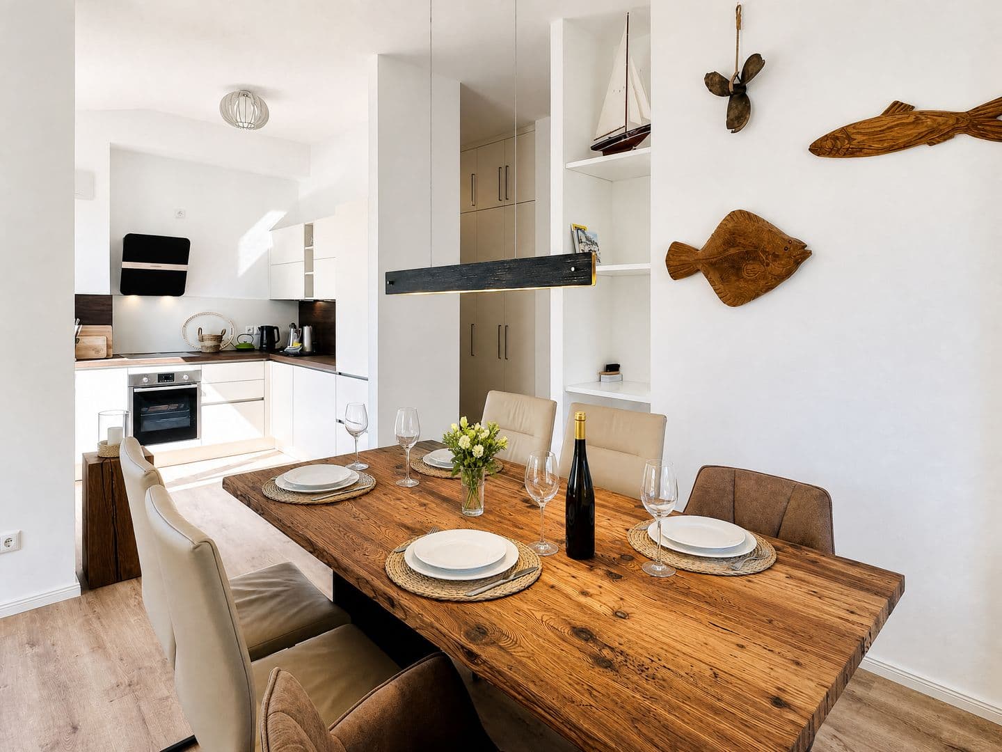 Ferienwohnung Sonnendeck 19 Baabe - Dachterrasse & Infrarot | ruyastay in Baabe – Küche