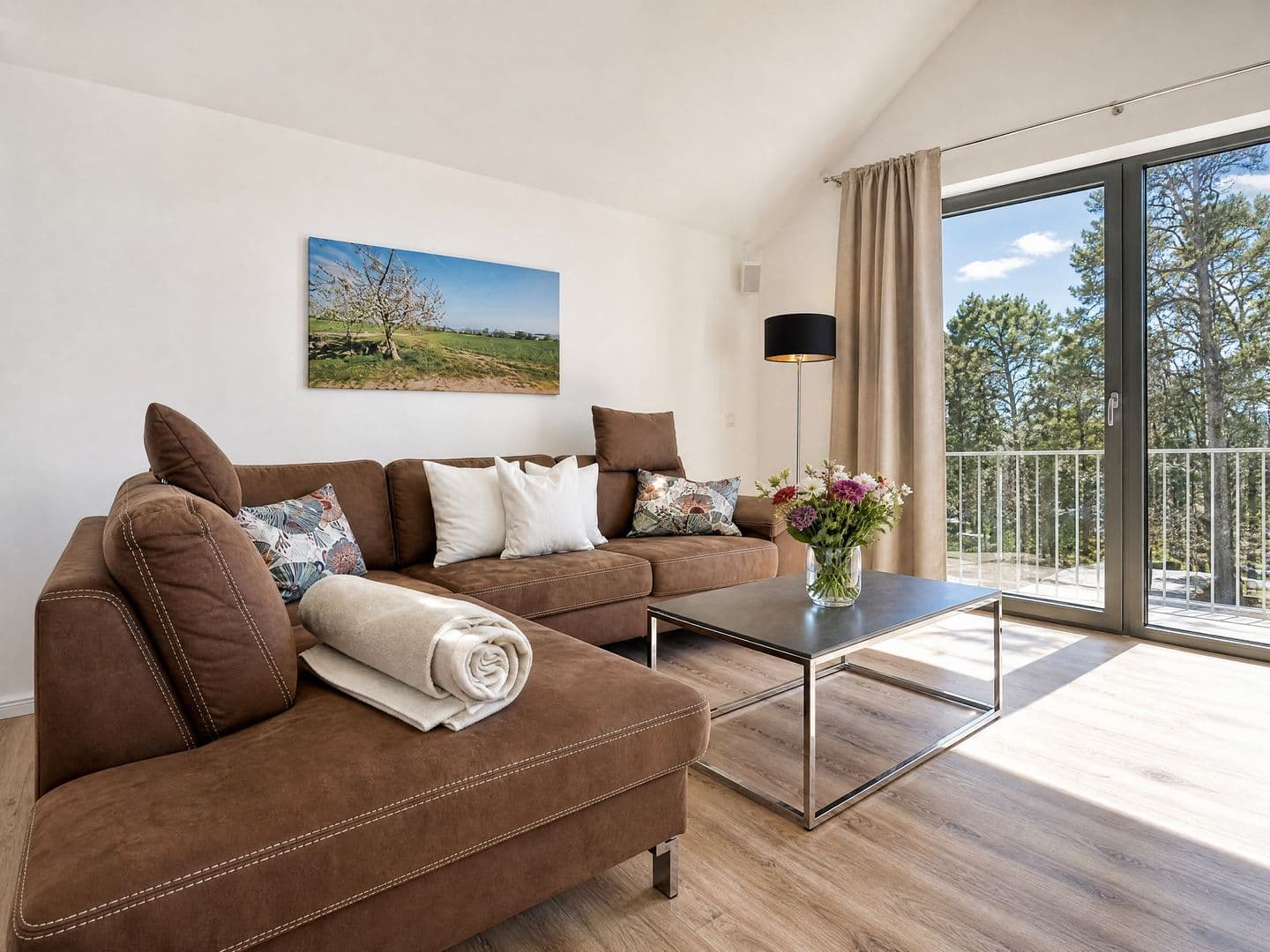 Ferienwohnung Sonnendeck 19 Baabe - Dachterrasse & Infrarot | ruyastay in Baabe – Wohnzimmer