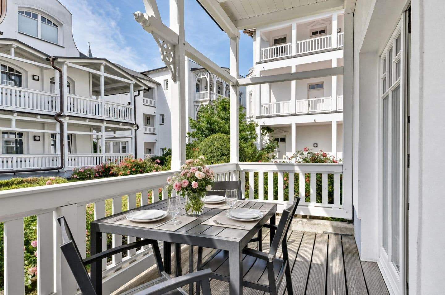 Ferienwohnung "Sonnendeck" 622 in der Villa Seeadler Binz in Binz – Terrasse