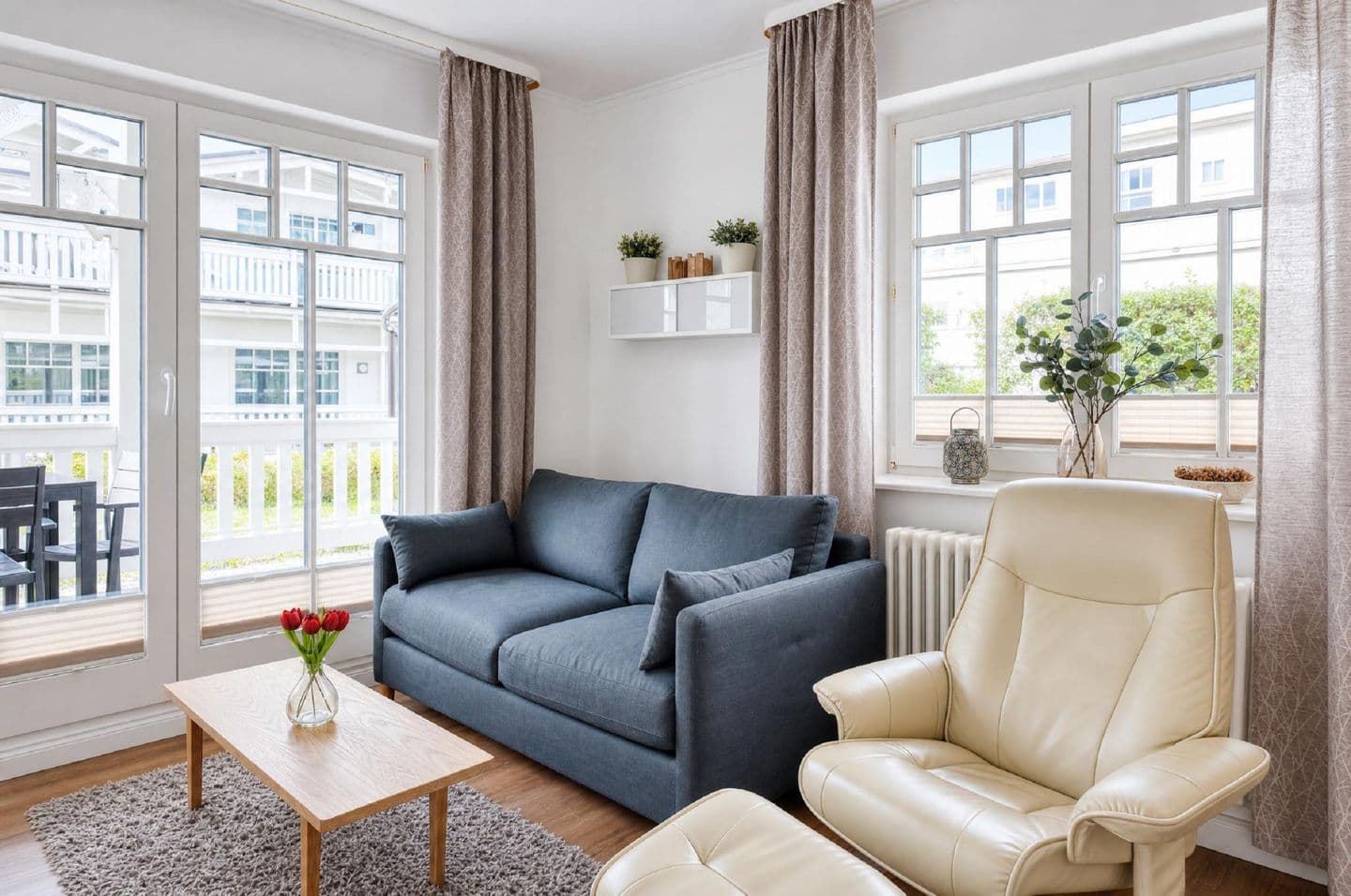Ferienwohnung "Sonnendeck" 622 in der Villa Seeadler Binz in Binz – Wohnzimmer