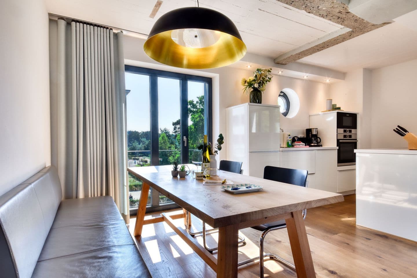 Ferienwohnung Sonnenloft 14 mit eigenem Kamin und Sauna im Haus Düne 7 Prora in Prora – Küche