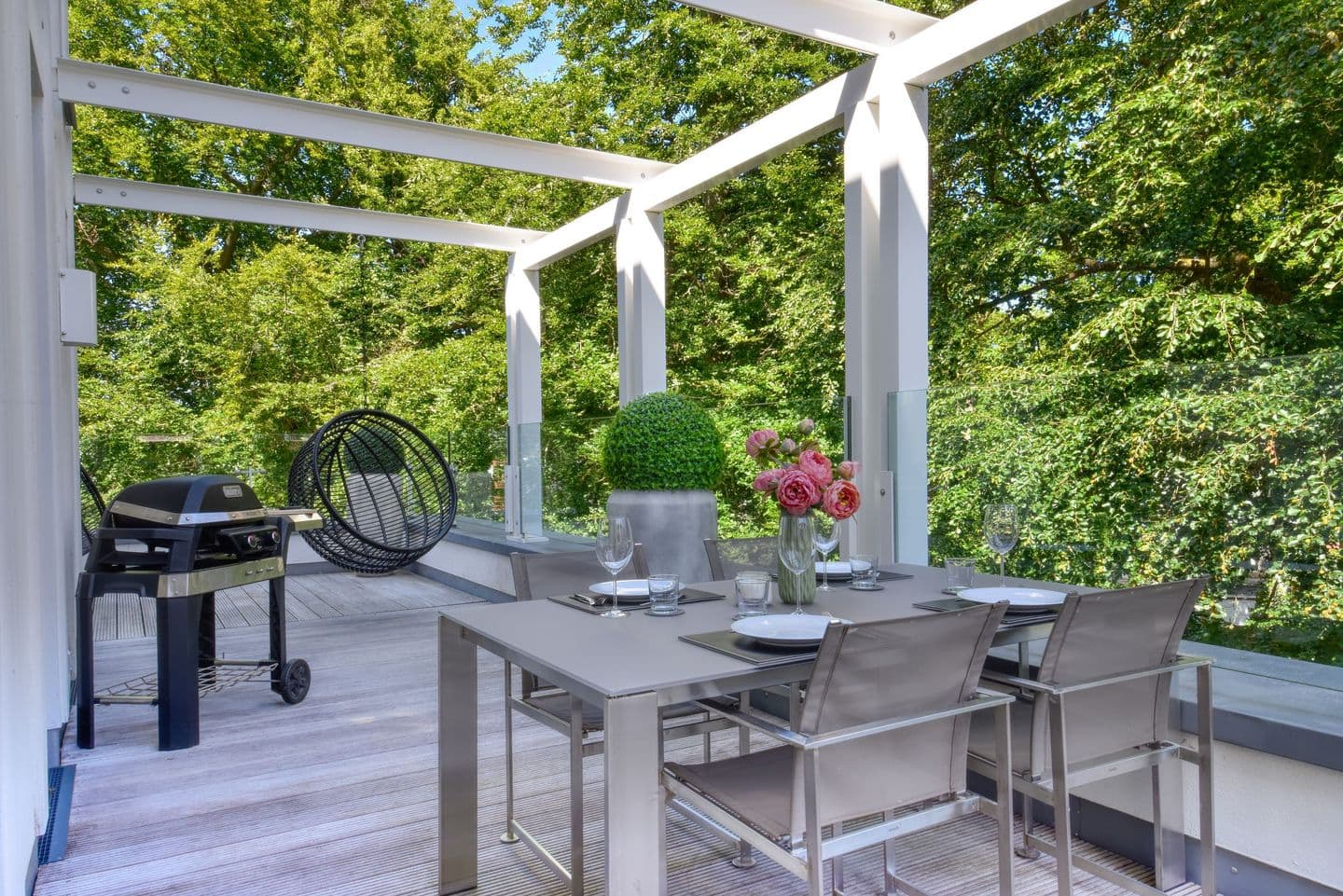 Ferienwohnung Spa Penthouse in der Villa Amalie Binz in Binz – Balkon