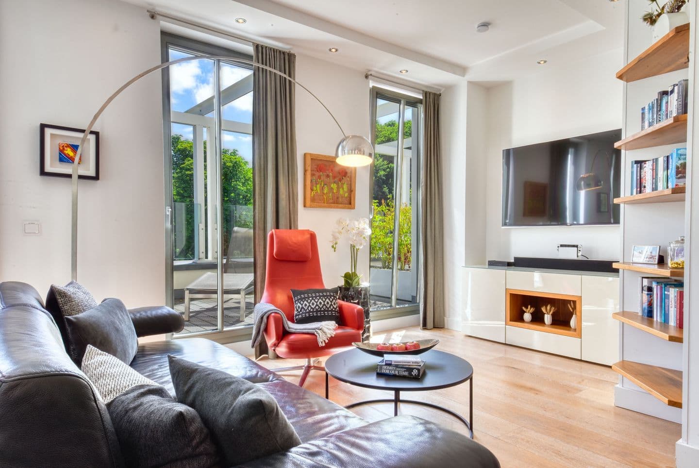 Ferienwohnung Spa Penthouse in der Villa Amalie Binz in Binz – Wohnzimmer