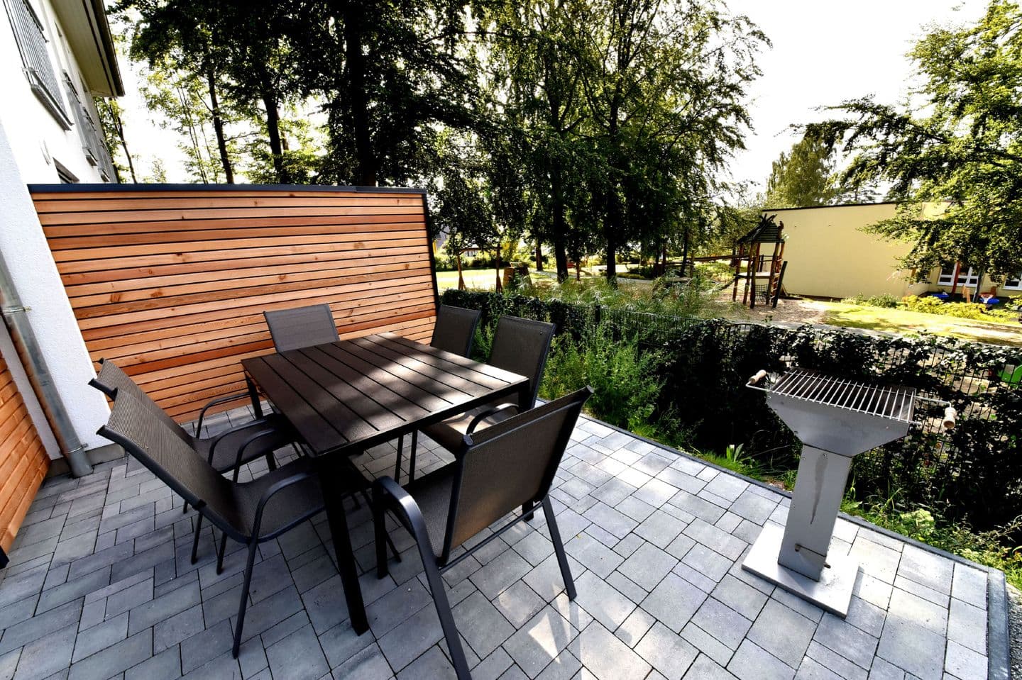 Ferienwohnung Steuerbord im Haus Quartier Sellin in Sellin – Terrasse