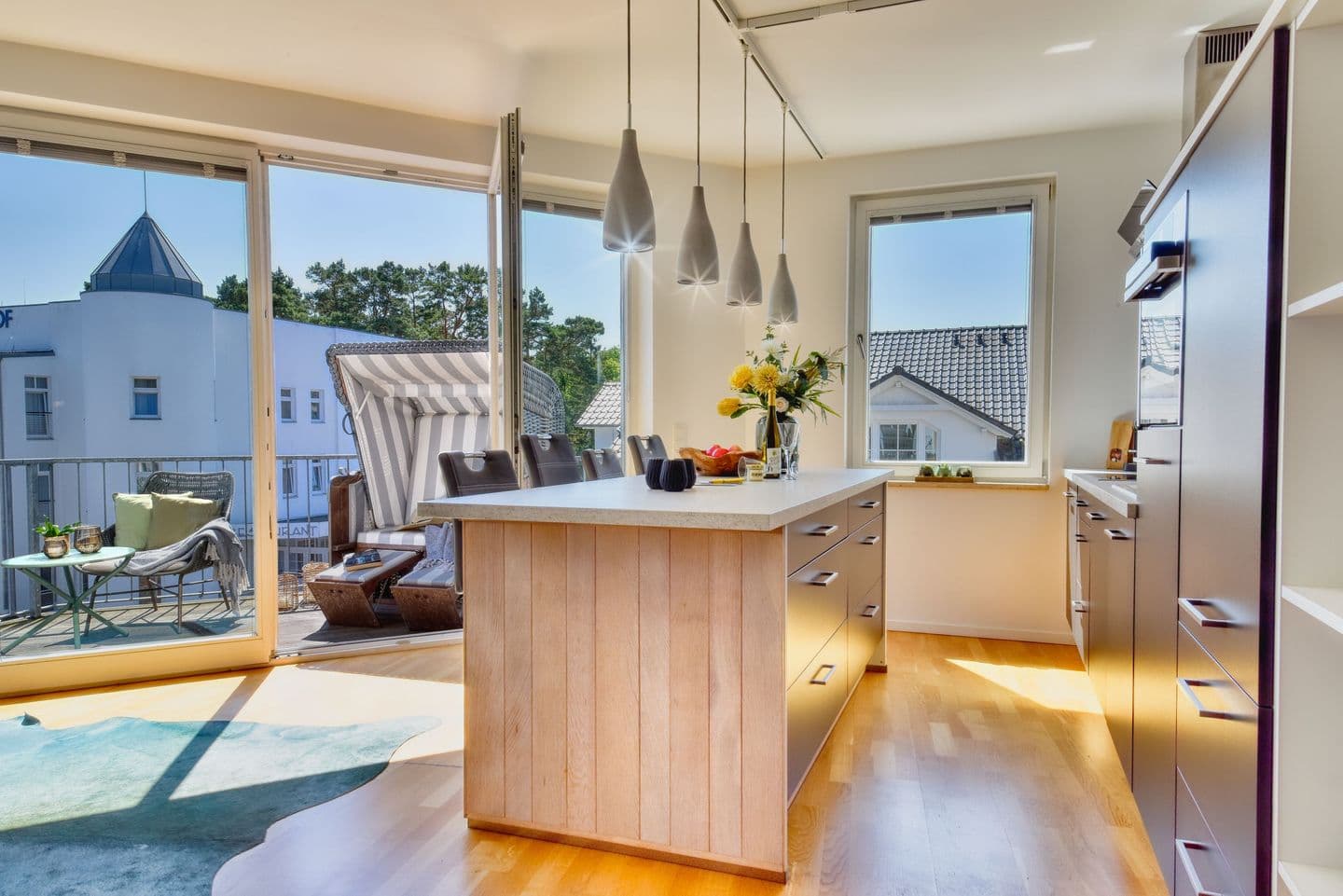 Ferienwohnung Strandgold im Haus Seeblick Binz in Binz – Küche