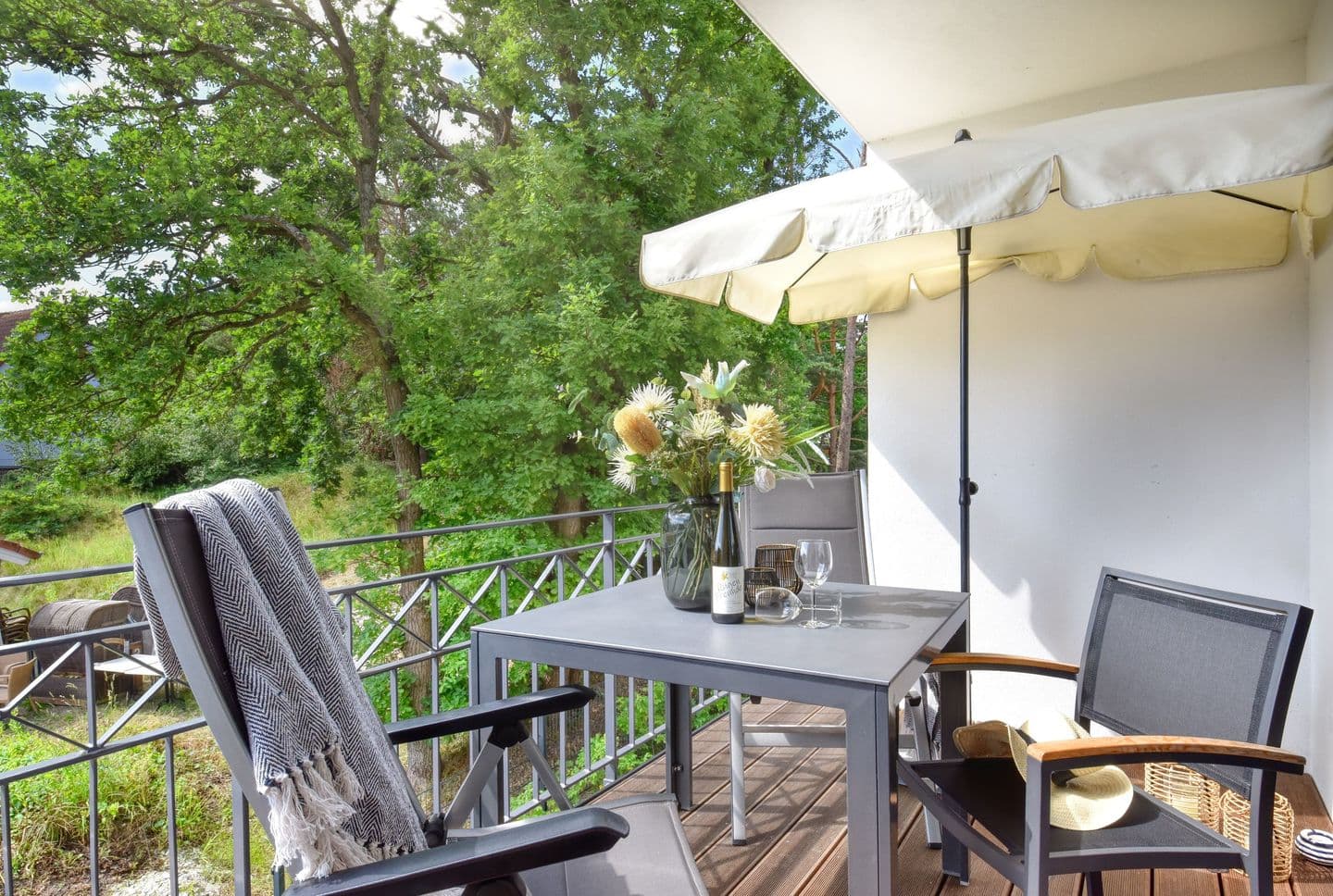 Ferienwohnung Strandgras 7 Villa Sofie Binz in Binz – Balkon