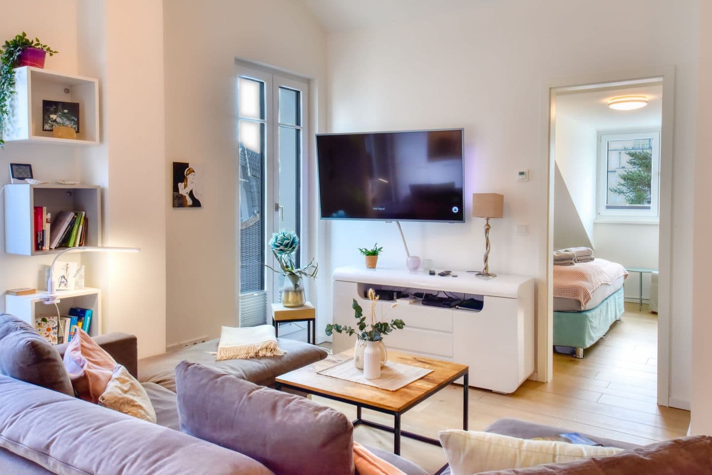 Ferienwohnung Strandkorb 12 Villa Sofie Binz in Binz – Wohnzimmer