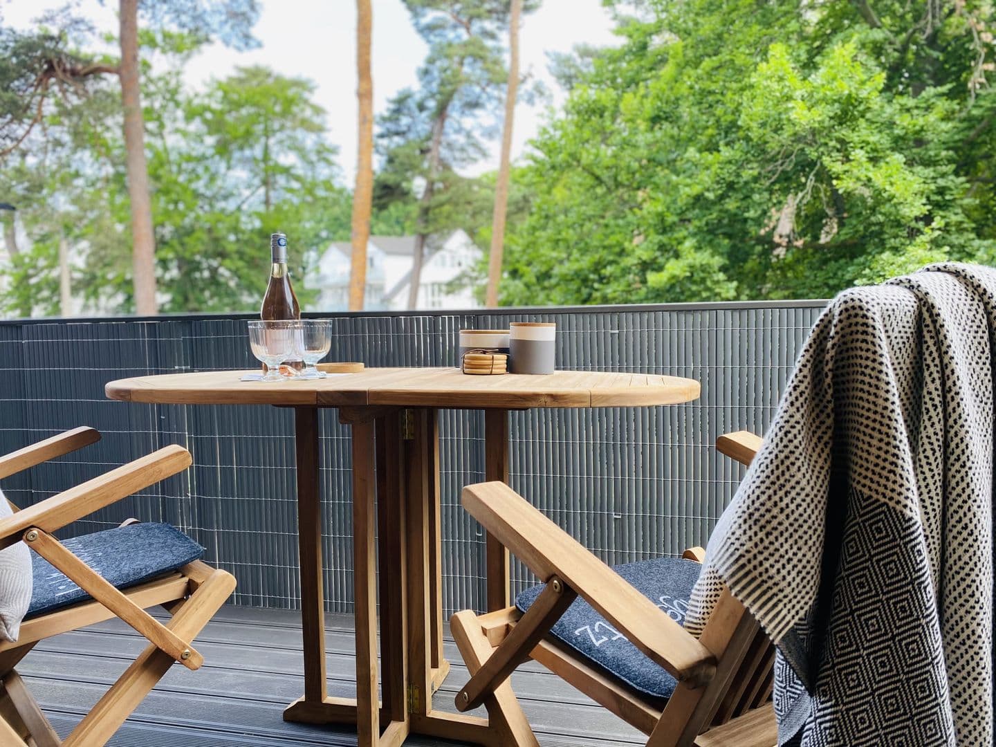 Ferienwohnung Strandkorb & Mee(h)r Parkvillen Carlota und Candela Baabe in Baabe – Balkon