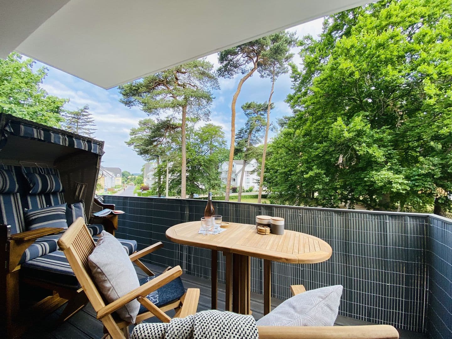 Ferienwohnung Strandkorb & Mee(h)r Parkvillen Carlota und Candela Baabe in Baabe – Balkon