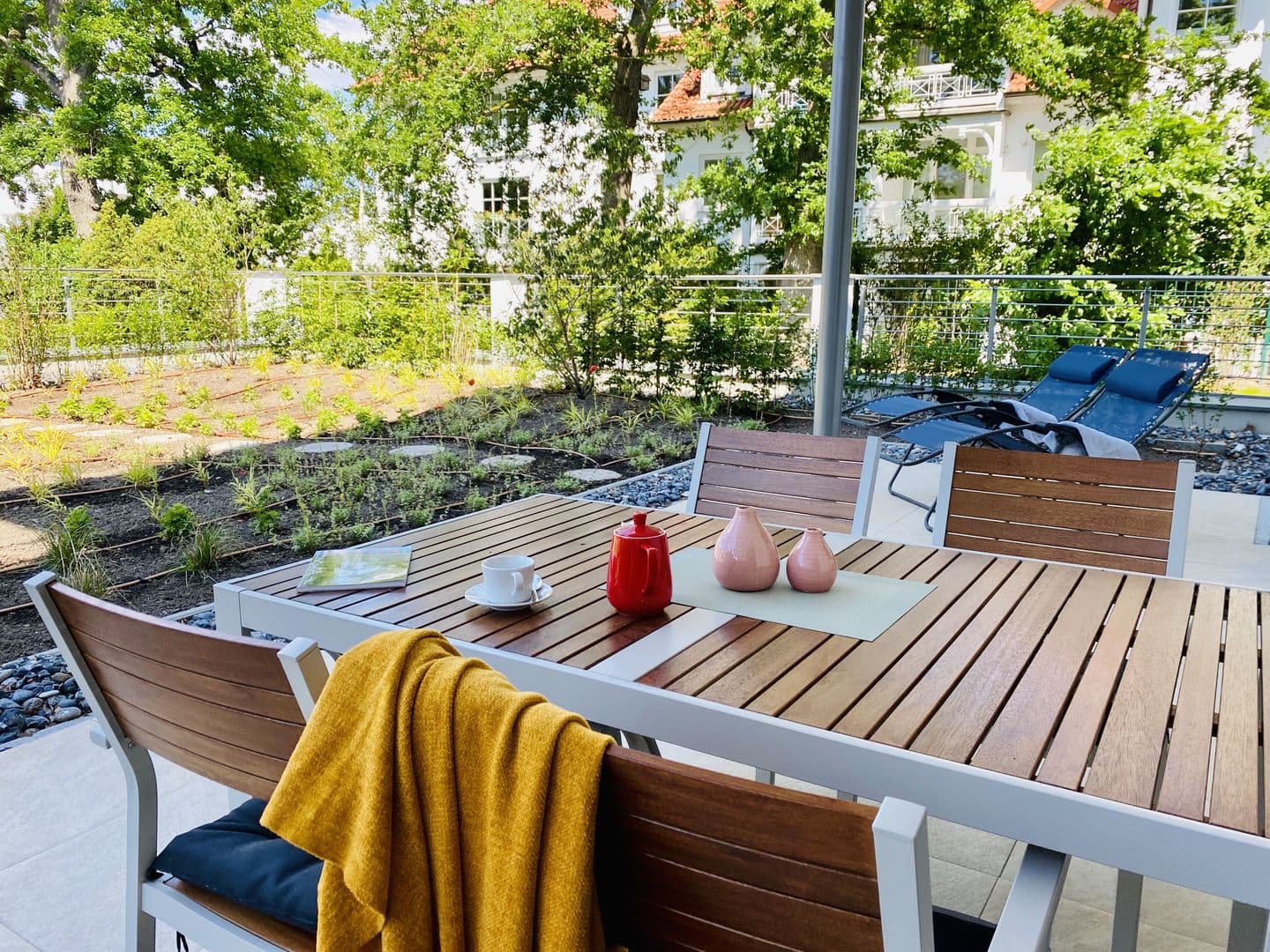 Ferienwohnung Strandkorbliebe in der Villa Düne Binz in Binz – Balkon