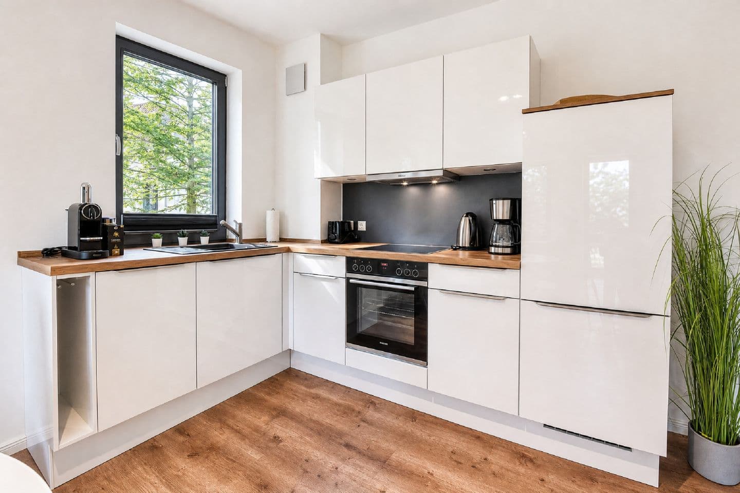 Ferienwohnung Strandläufer 7 Parkvillen Carlota und Candela Baabe in Baabe – Küche