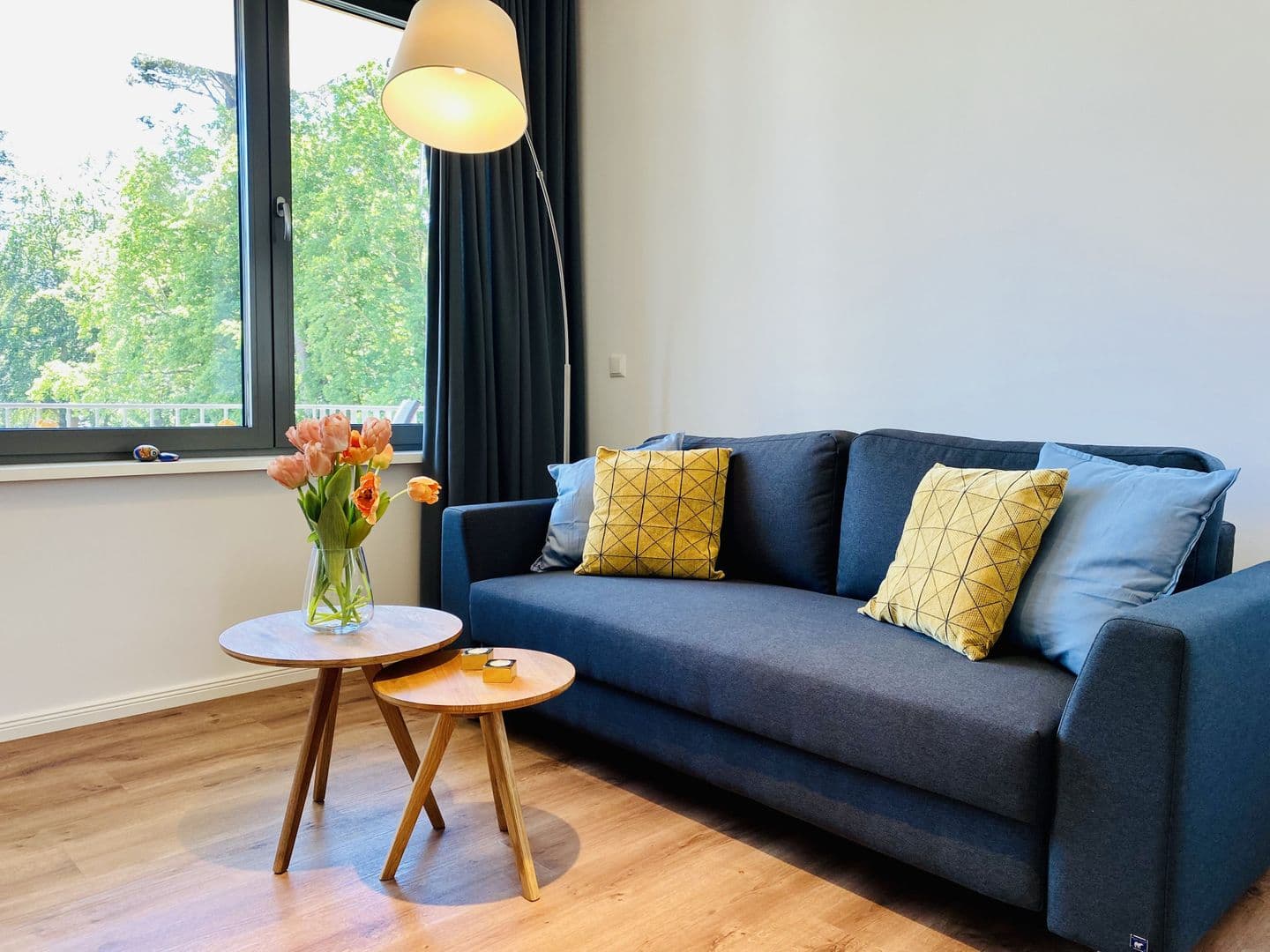 Ferienwohnung Strandläufer 7 Parkvillen Carlota und Candela Baabe in Baabe – Wohnzimmer