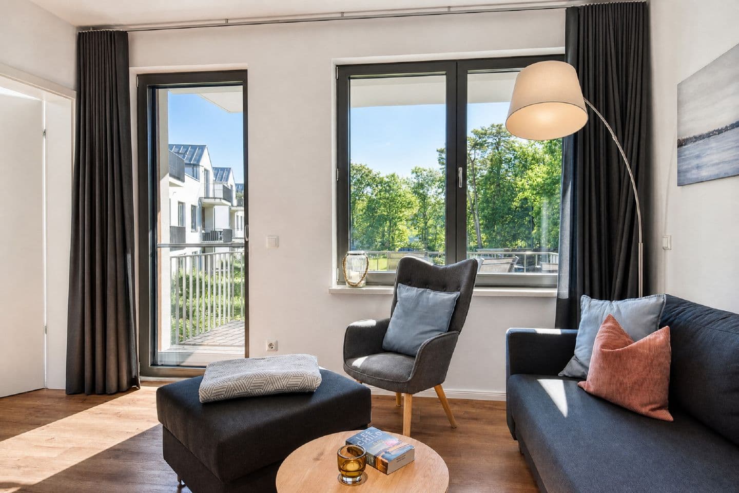 Ferienwohnung Strandläufer 7 Parkvillen Carlota und Candela Baabe in Baabe – Wohnzimmer