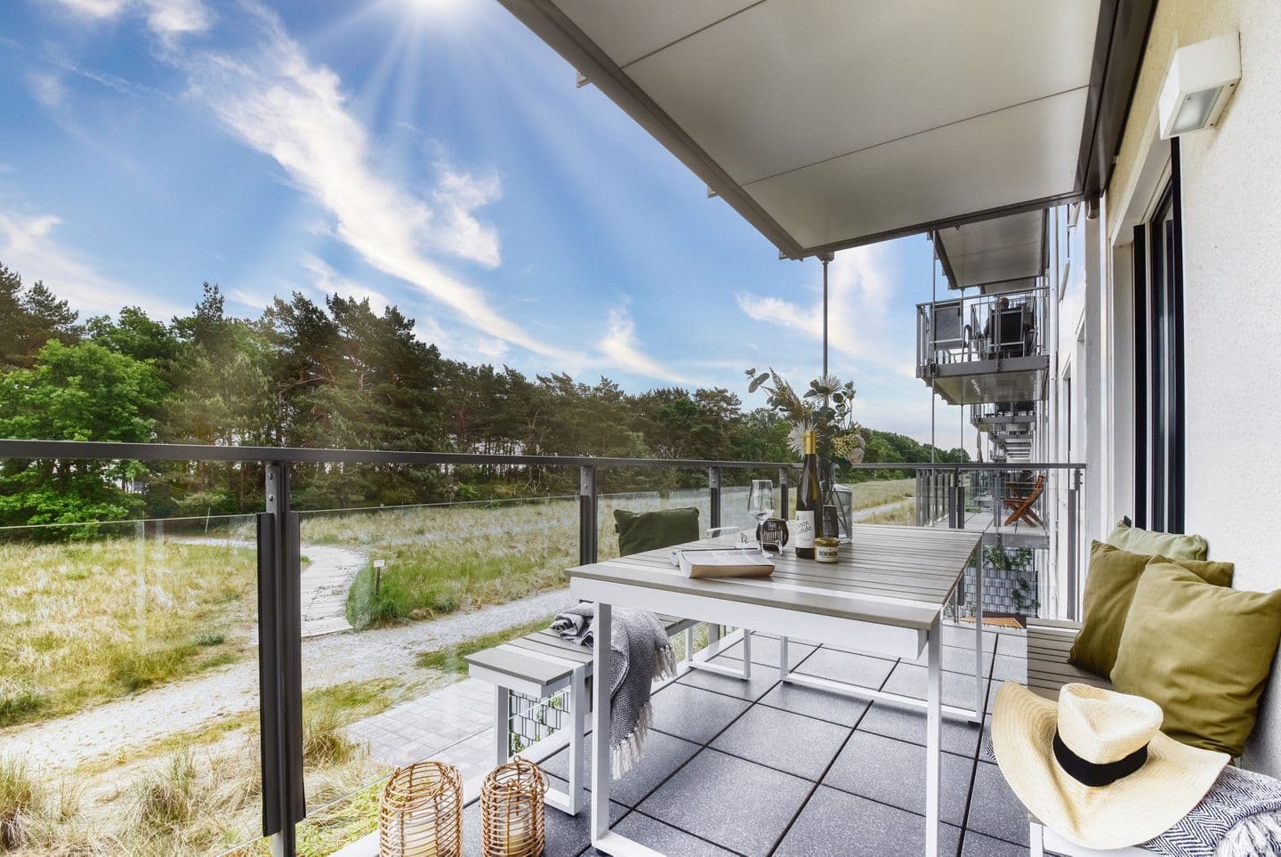 Ferienwohnung "Strandleben" im Haus Granitz Prora in Prora – Terrasse