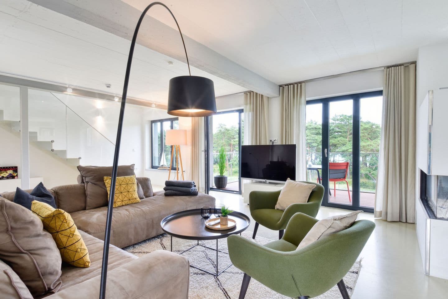 Ferienwohnung Strandloft 12 im Haus Düne 7 Prora in Prora – Wohnzimmer