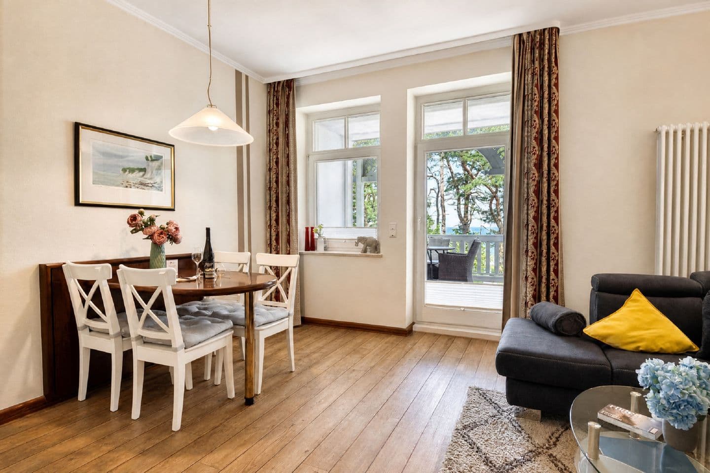 Ferienwohnung Strandlust in der Villa Seeadler Binz in Binz – Wohnzimmer