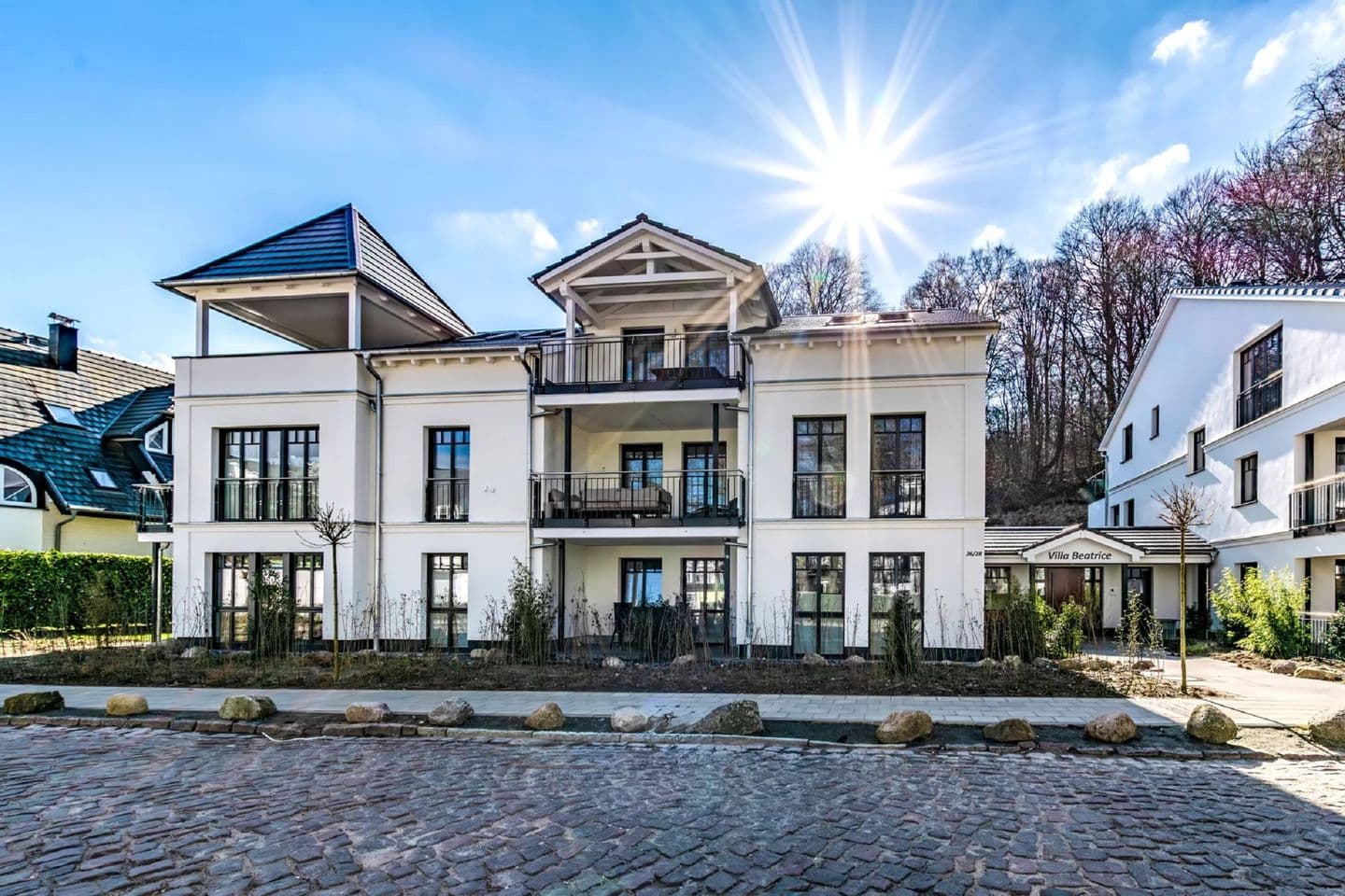 Ferienwohnung Strandmuschel in der Villa Beatrice in Binz – Außenansicht