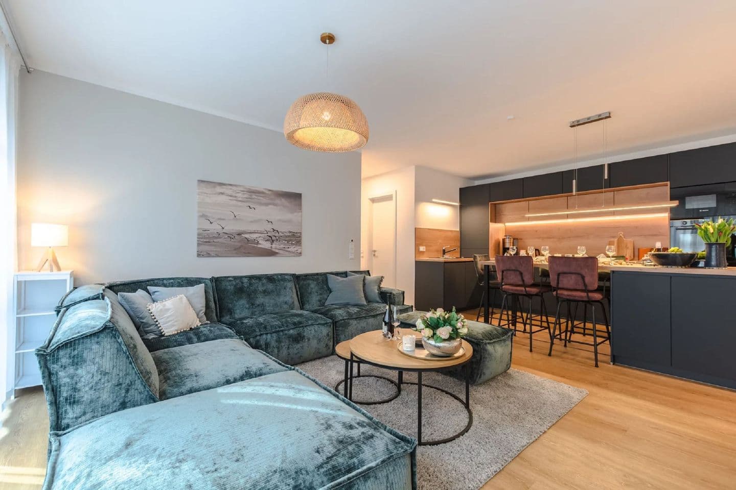 Ferienwohnung Strandmuschel in der Villa Beatrice in Binz – Wohnzimmer