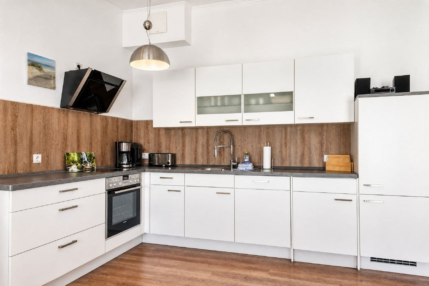 Ferienwohnung Strandnest in der Villa Gudrun Binz in Binz – Küche