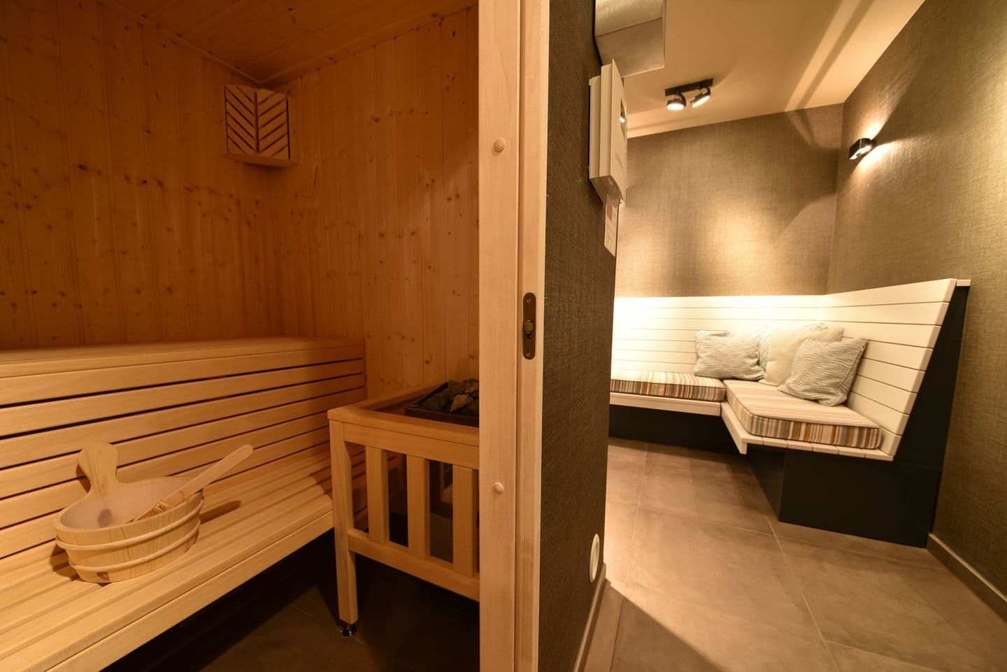 Ferienwohnung Strandperle 1 in der Villa Martha Binz in Binz – Sauna