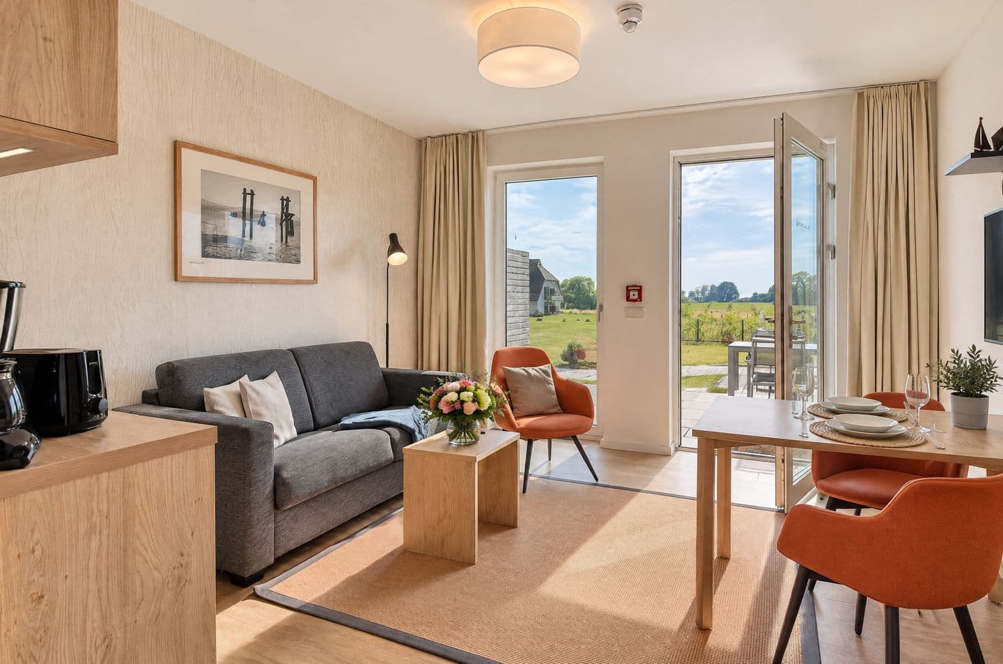 Ferienwohnung Wachtelkönig 06 im Wreecher Idyll Rügen in Wreechen – Wohnzimmer