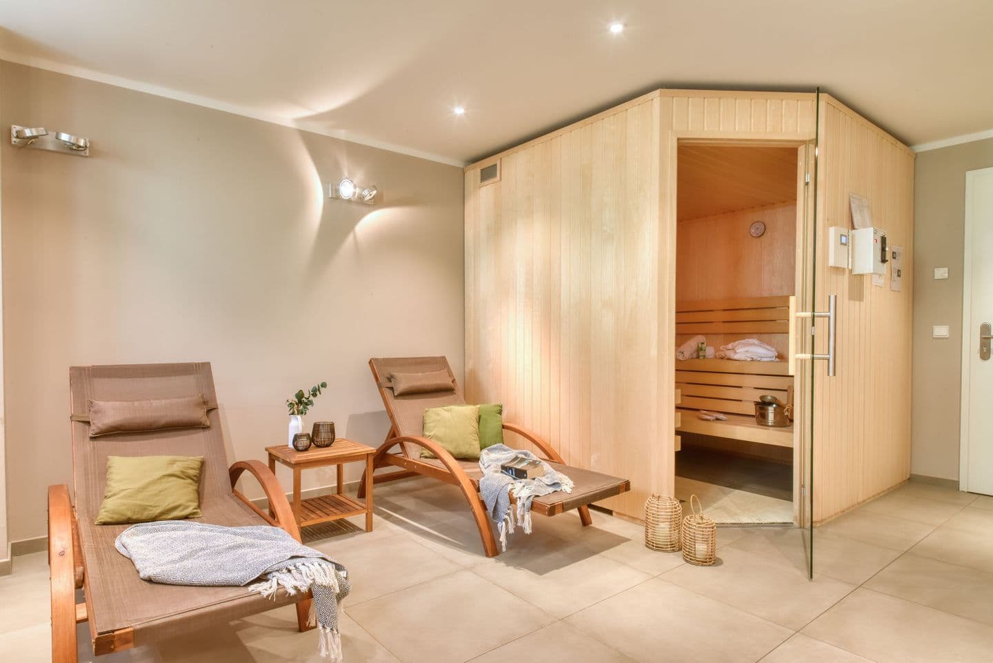 Ferienwohnung Wellenreiter 6 Villa Sofie Binz in Binz – Wellnessbereich